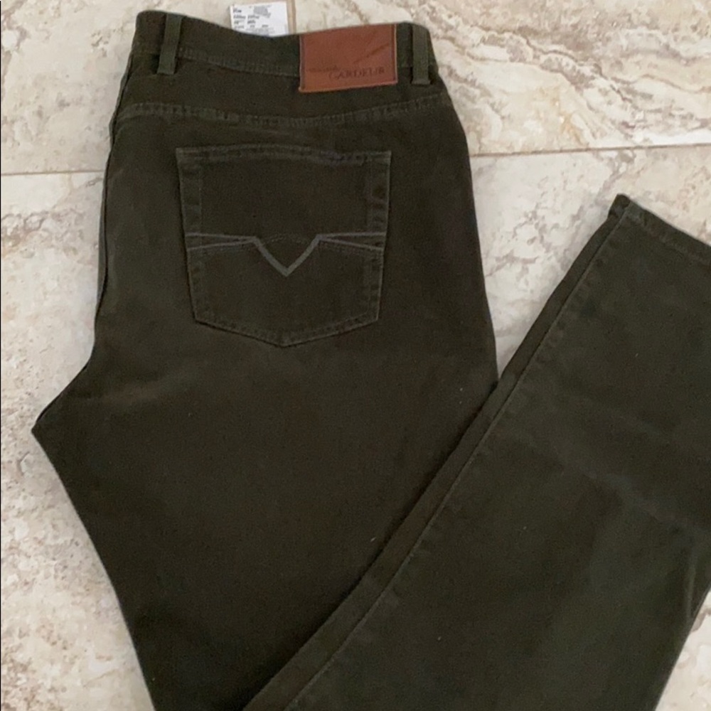 ATELIER GARDEUR ARMY GREEN MENS JEAN